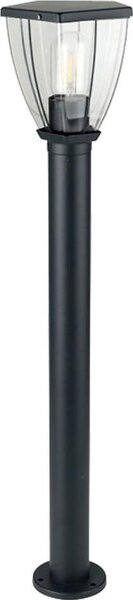 Lampada da terra, acciaio inox, nero, trasparente, H 80 cm, VT-839