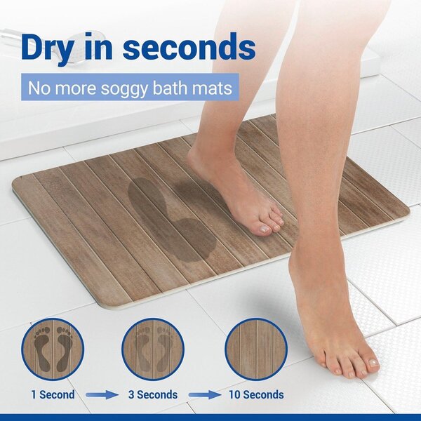 Tappetino per il bagno colore naturale scuro in diatomite 39x60 cm Argiri – Wenko