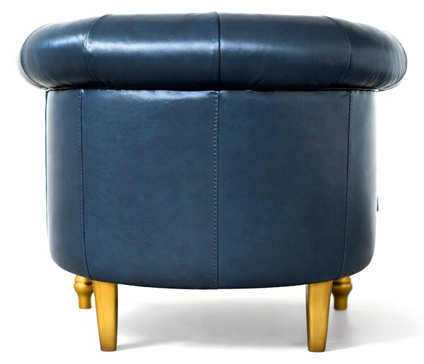 Poltrona Chesterina Pelle Primo Fiore Premium - Design Iconico