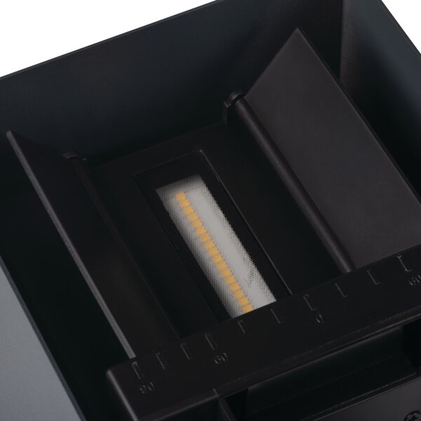 Kanlux 28997-LED Lampada da parete solare REKA LED/6W/230V 3000/4000/6500K IP65 nera