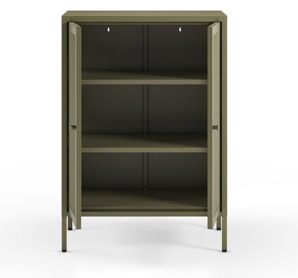 Armadietto verde in metallo 70x100x40 cm Fayna – Marckeric
