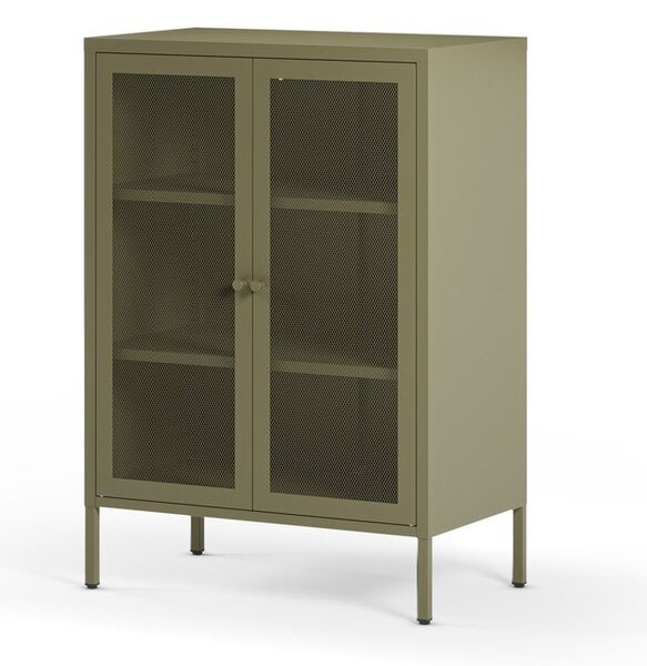 Armadietto verde in metallo 70x100x40 cm Fayna – Marckeric