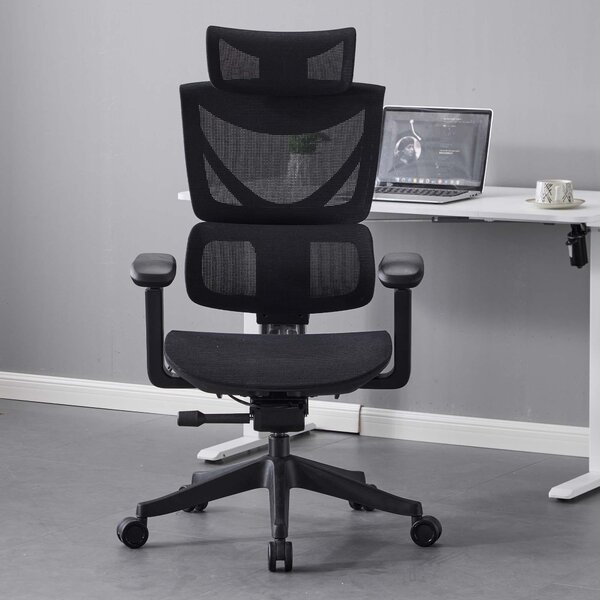 Sedia da ufficio ergonomica con regolazione a tre pulsanti. Modello L3