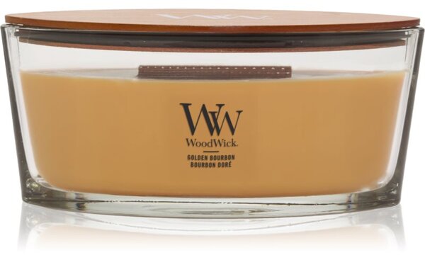 Woodwick Opulent Wood Golden Bourbon candela profumata con stoppino in legno (hearthwick) 453.6 g