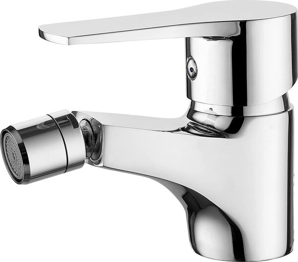 Ibergrif Star, miscelatore monocomando per bidet, miscelatore per lavabo con altezza bocca 57 mm, cromo, argento