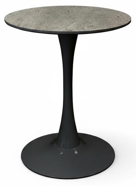 Tavolo Tondo Moderno Diametro 60 cm Altezza 73 cm Mobile Cucina Salotto.Colore:cemento