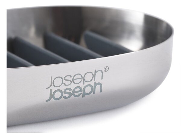 Portasaponetta color argento lucido in acciaio inox EasyStore Luxe – Joseph Joseph