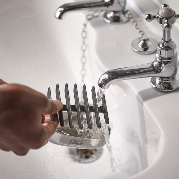 Portasaponetta color argento lucido in acciaio inox EasyStore Luxe – Joseph Joseph