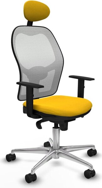 Sedia da ufficio con poggiatesta Jorquera Piqueras y Crespo 1D086N1 Giallo