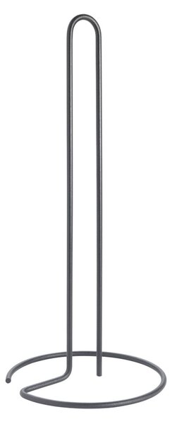 Portarotolo da cucina verticale nero opaco in acciaio ø 14 cm Lava – Metaltex