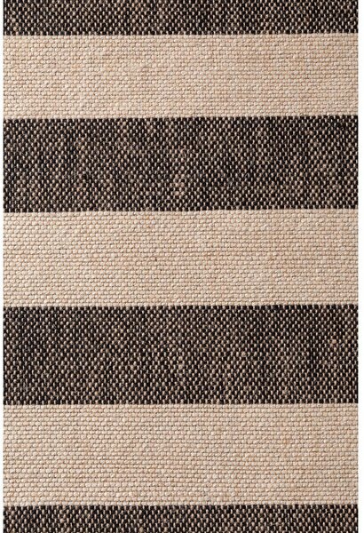 Passatoia nera/color crema in iuta reversibile/tessuta a mano 80x200 cm Playa – Hanse Home