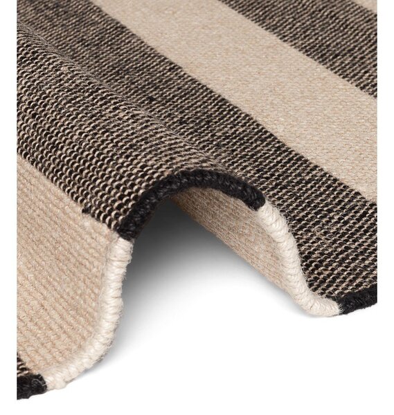 Passatoia nera/color crema in iuta reversibile/tessuta a mano 80x200 cm Playa – Hanse Home