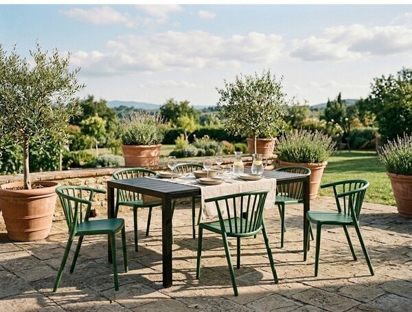 Sedia da giardino verde Capri - Bonami Essentials