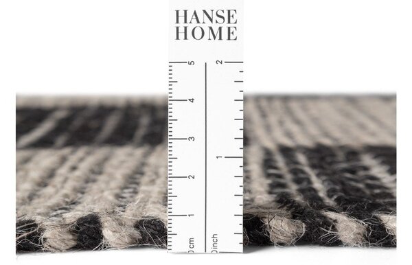 Passatoia nera/color crema in misto iuta reversibile/tessuta a mano 80x200 cm Rex – Hanse Home
