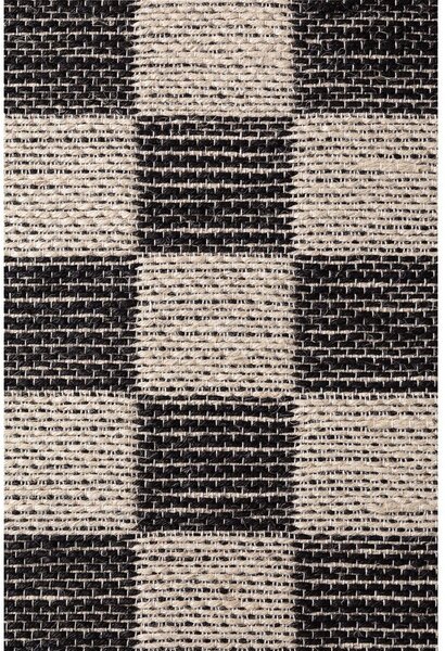 Passatoia nera/color crema in misto iuta reversibile/tessuta a mano 80x200 cm Rex – Hanse Home