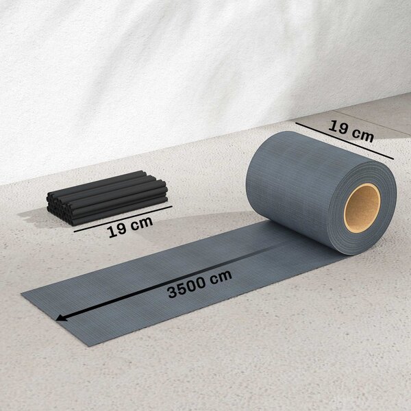 Outsunny Recinzione da Giardino Privacy, Resistente UV e Vento con Clips, Grigio. | Aosom Italy