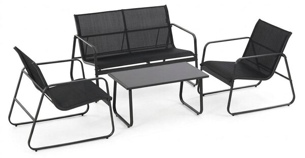 Set Arredo Giardino Esterno Palau Antracite Moderno Salotto Relax Palau