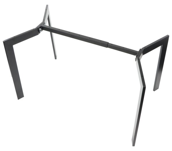 Base rettangolare in metallo / struttura per tavolo NY-HF05RA/B, per ufficio, hotel, ristorante, lunghezza regolabile, dimensioni 104-144x68x72,5 cm, nero