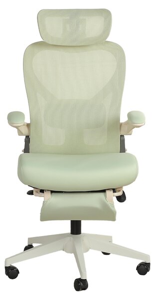 Sedia da ufficio ergonomica pieghevole, salvaspazio, con supporto lombare, cuscini in schiuma, braccioli pieghevoli, poggiatesta 3D e poggiapiedi. L3