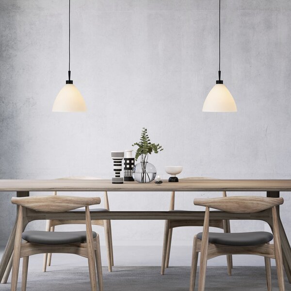 Lampada a sospensione Herstal, Bianco, Sala da pranzo, Metallo