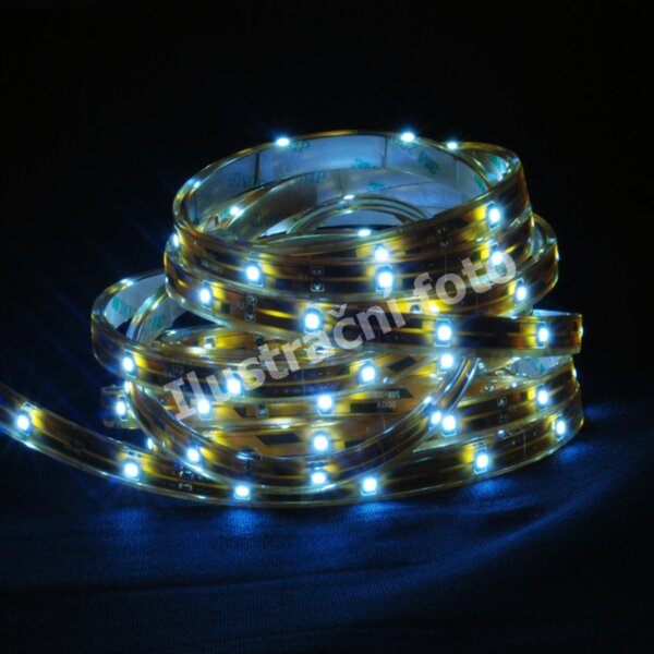 Schmachtl McLED Striscia LED SMD3528, bianco freddo, 12 V CC, IP68, 8 mm, circuito stampato bianco, 30 LED/metro 121.200.10.0