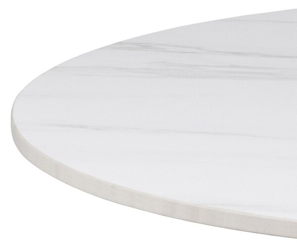 Tavolino rotondo bianco con piano in ceramica ø 60 cm Malta - Actona