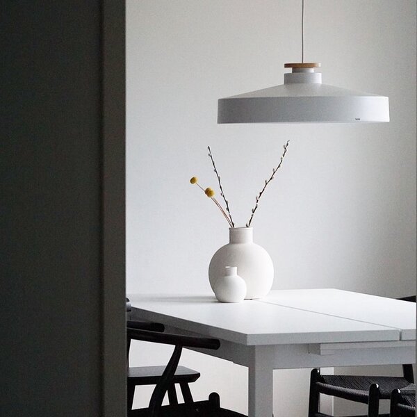 Lampada a sospensione Herstal, Bianco, Sala da pranzo, Metallo