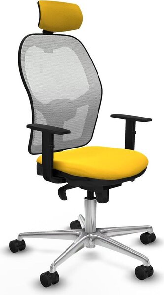 Sedia da ufficio con poggiatesta Jorquera Piqueras y Crespo 1D086N2 Giallo