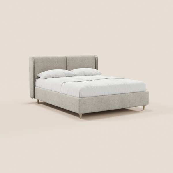 VALKIRIA letto imbottito bicolore con vano contenitore - cuscini schie