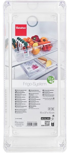 Organizer per il frigorifero in plastica 37x15 cm Frigo – Metaltex