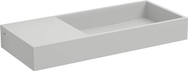 Clou Mini Wash Me Plus Sinistro - Lavabo da appoggio, 56 cm, senza foro per rubinetto
