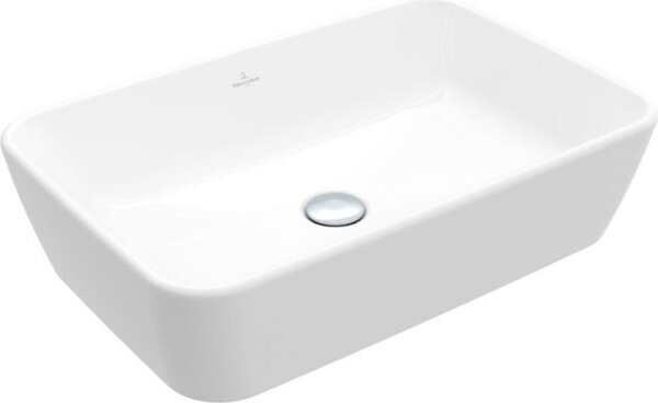 Villeroy & Boch Architectura - Lavabo da appoggio, 600x405 mm, senza sfioratore, CeramicPlus, bianco alpino 5A2761R1