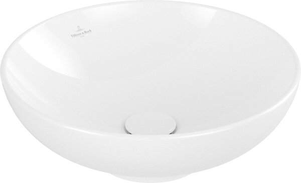 Villeroy & Boch Loop&Friends - Lavabo da appoggio, diametro 420 mm, con sfioratore, bianco alpino 4A460001