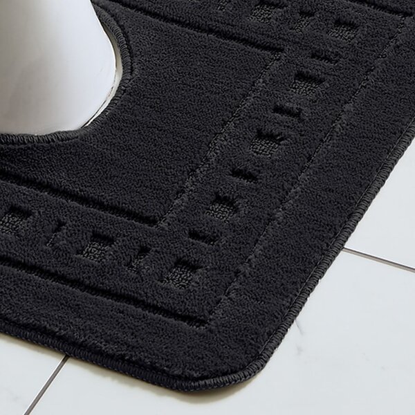 Set di tappetini per il bagno neri 2 pz per WC 50x80 cm Armoni – Catherine Lansfield