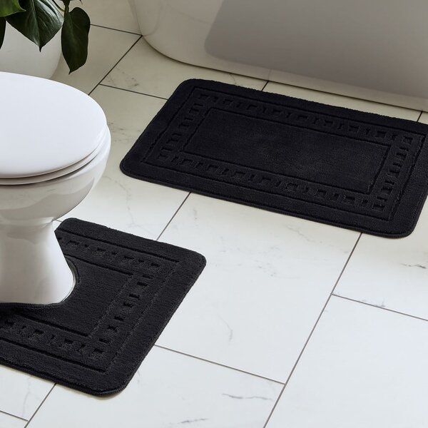 Set di tappetini per il bagno neri 2 pz per WC 50x80 cm Armoni – Catherine Lansfield