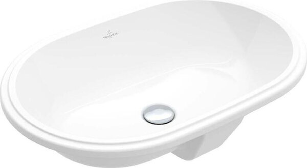 Lavabo da appoggio Villeroy & Boch Architectura, forma ovale, dimensioni 63 x 43 cm, senza troppofilo, finitura non lucida