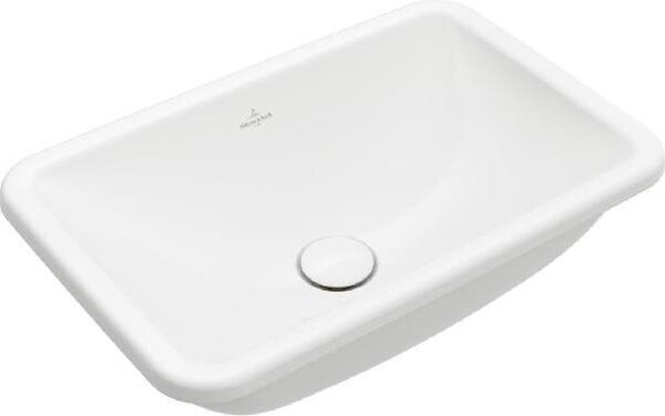Villeroy & Boch Loop&Friends - Lavabo da incasso, 605x410 mm, senza sfioratore, CeramicPlus, bianco alpino 4A6501R1
