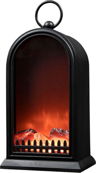 Caminetto a LED 25 cm con timer / batteria / USB - effetto fiamma reale