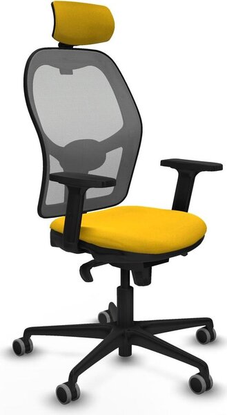 Sedia da ufficio con poggiatesta Piqueras y Crespo 2D036G2 Giallo