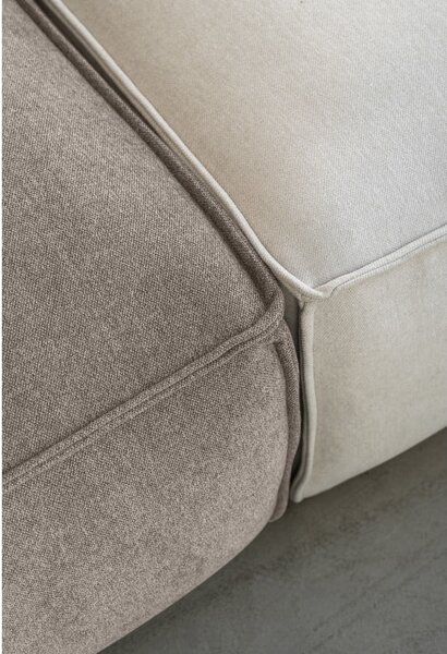Divano angolare componibile beige (con penisola a destra) Flex Felix – Miuform
