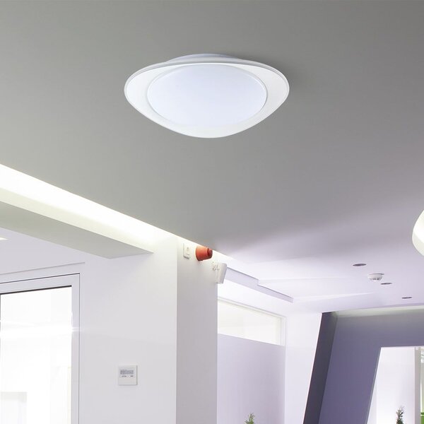 Plafoniera LED, bianca, telecomando, cambiacolori, D 55 cm