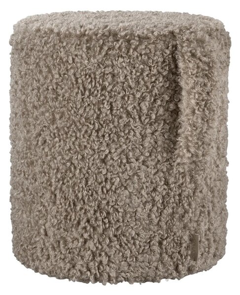 Poggiapiedi marrone con rivestimento in bouclé Teddy – Blomus