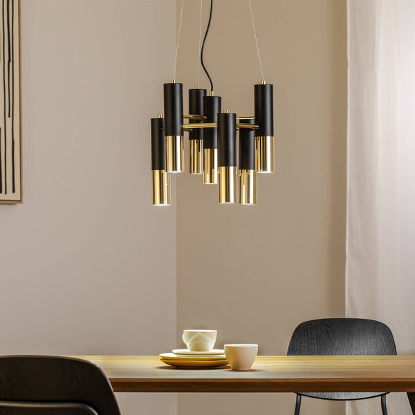 Lampada a sospensione Orino Domiluce, dimmerabile, Ottone / Oro, Soggiorno / Sala da pranzo, Metallo, Moderno, Lampada a sospensione