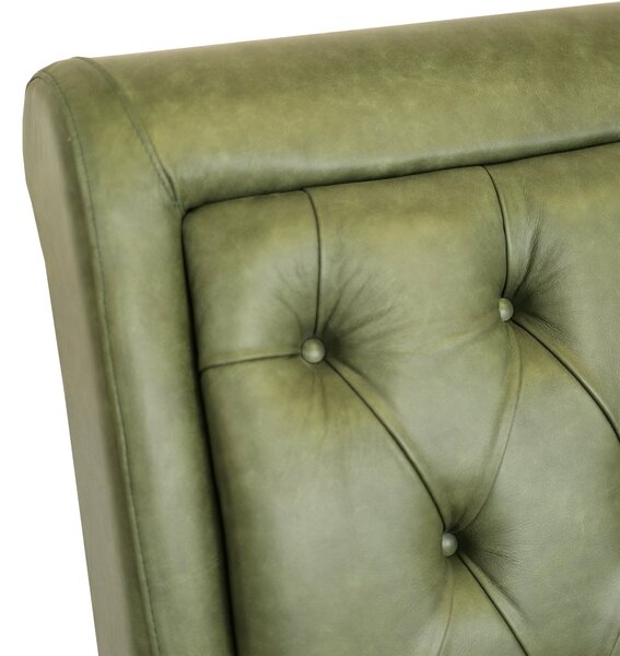 Letto Matrimoniale Chesterfield Ego Pelle Primo Fiore Verde Inglese 160x190 cm - Design Iconico e Funzionale