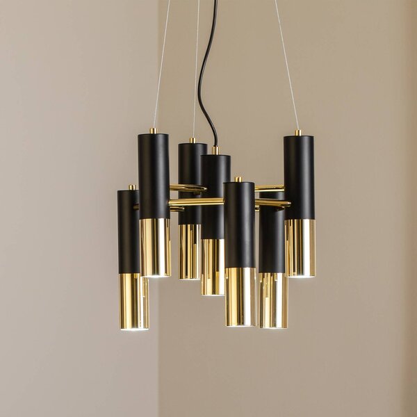 Lampada a sospensione Orino Domiluce, dimmerabile, Ottone / Oro, Soggiorno / Sala da pranzo, Metallo, Moderno, Lampada a sospensione