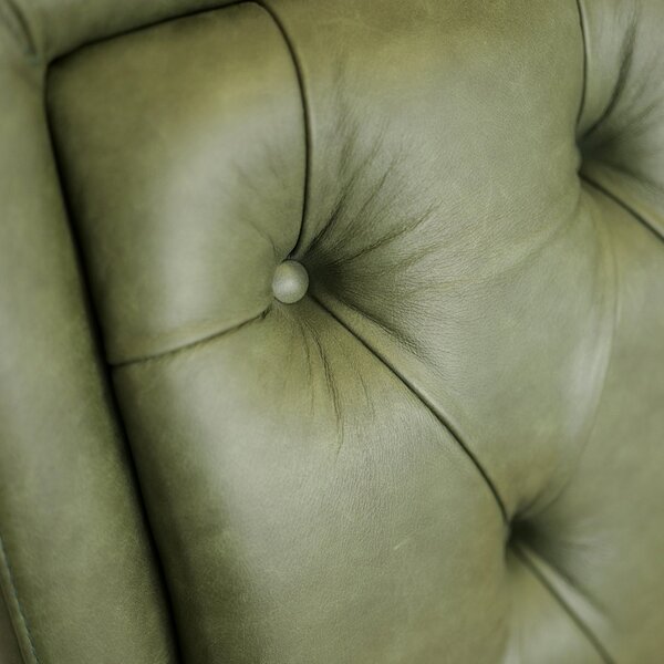 Letto Matrimoniale Chesterfield Ego Pelle Primo Fiore Verde Inglese 160x190 cm - Design Iconico e Funzionale