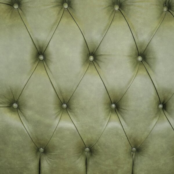 Letto Matrimoniale Chesterfield Ego Pelle Primo Fiore Verde Inglese 160x190 cm - Design Iconico e Funzionale