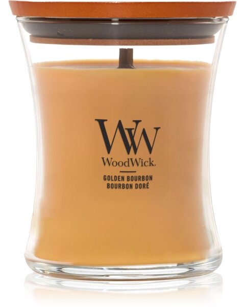 Woodwick Opulent Wood Golden Bourbon candela profumata con stoppino in legno (hearthwick) 275 g