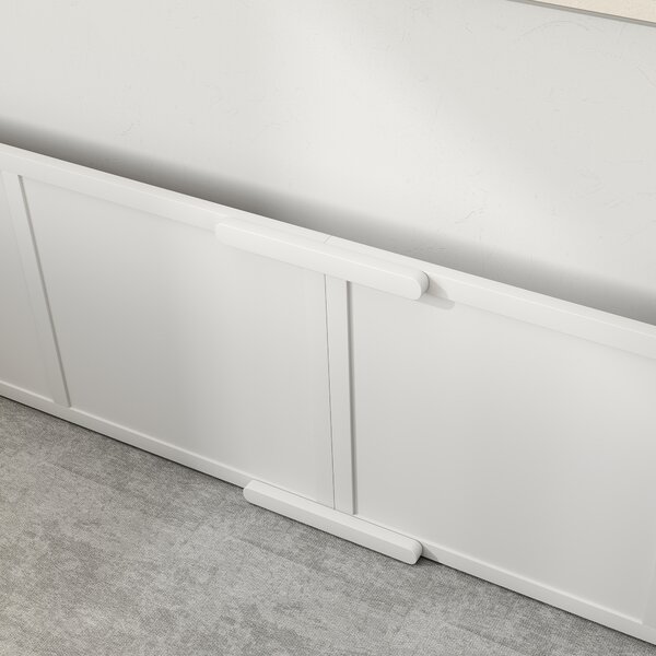PawHut Box parto per cani e cuccioli, con ingressi regolabili, per cani grandi e piccoli, 196 x 96 x 48 cm, Bianco | Aosom Italy