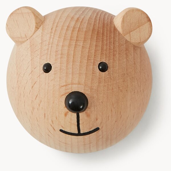 Gancio appendiabiti da parete in legno di faggio Bear